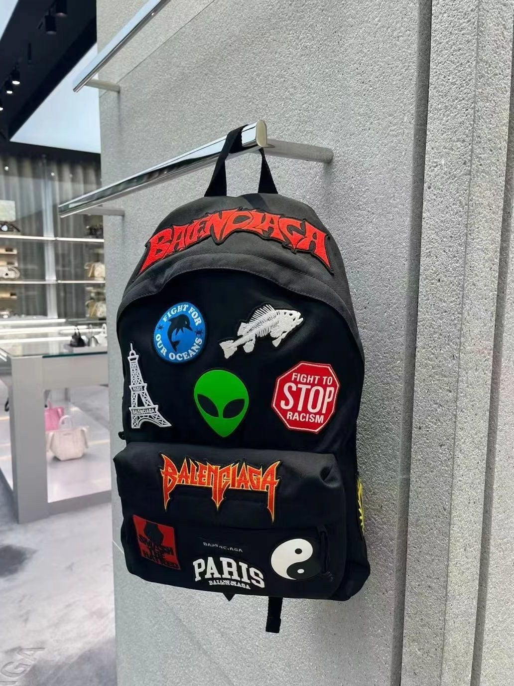 Versatile Elegant Alien Embroidery Iti Stickers Backpacks