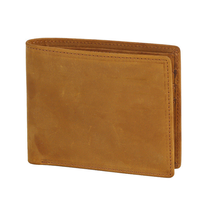 Men's First Layer Crazy Horse Cowhide Vintage Men's Wallets
