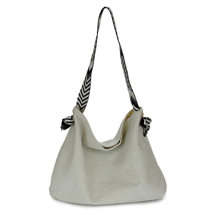 Women's Idle Style Large Capacity Underarm Corduroy Easy Women's Shoulder Bag