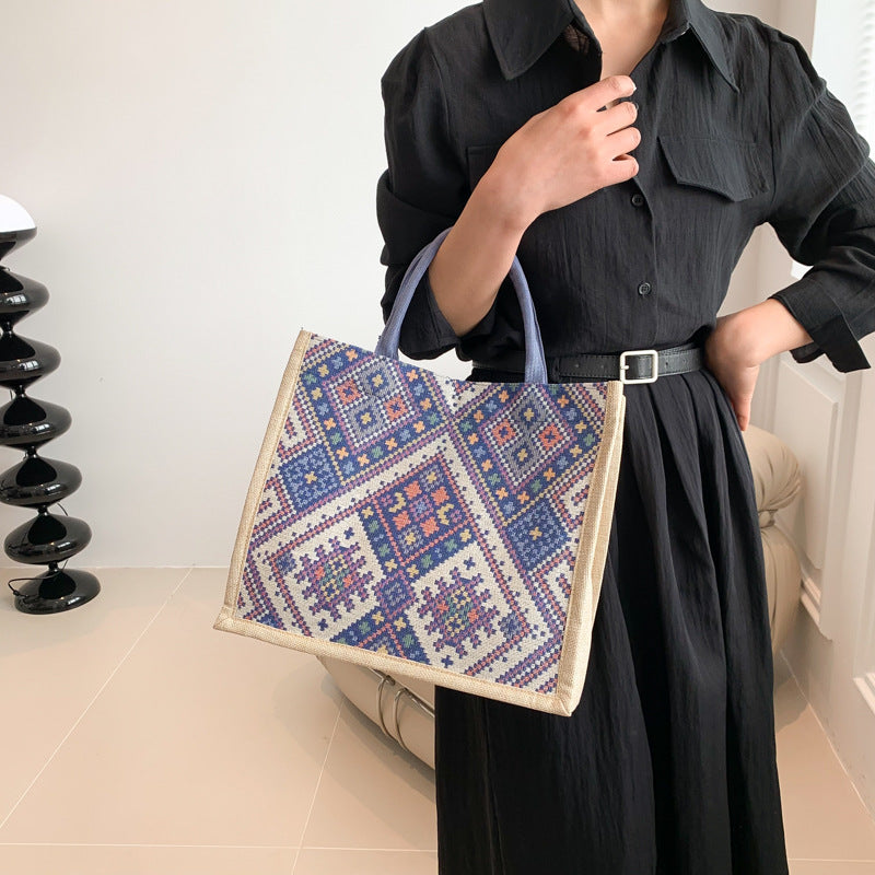 Women's Style Cotton Linen Summer Fashion Trendy Korean Women's Handbag