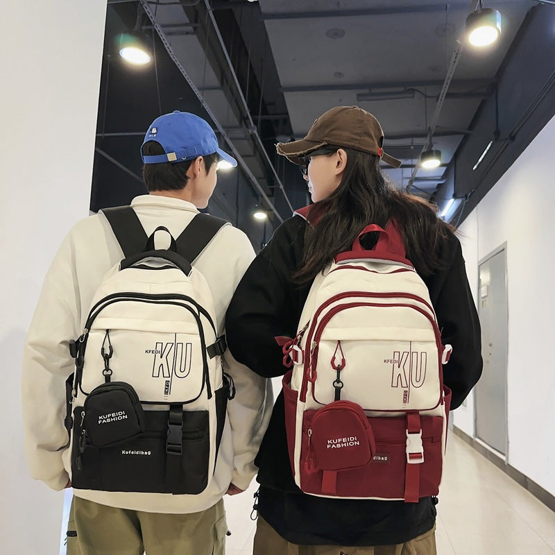 Large Capacity Solid Female Junior College Backpacks