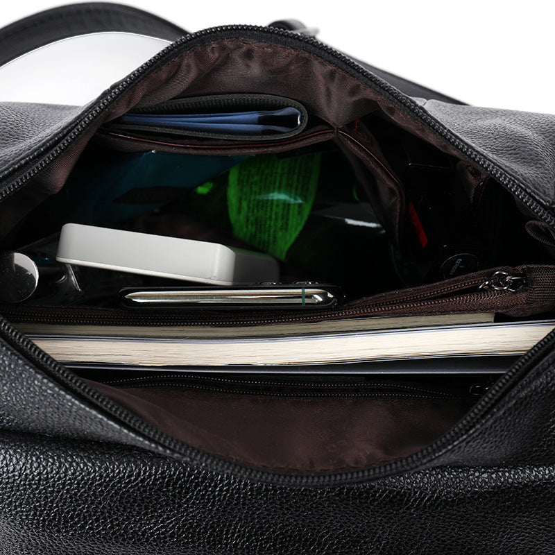 Women's Fashion Trendy Tassel Mother Soft Leather Crossbody Bags