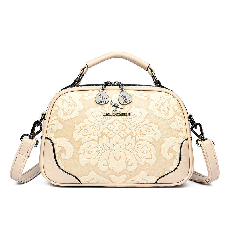 Women's Embossed Retro Stylish Personalized Mother Korean Crossbody Bags