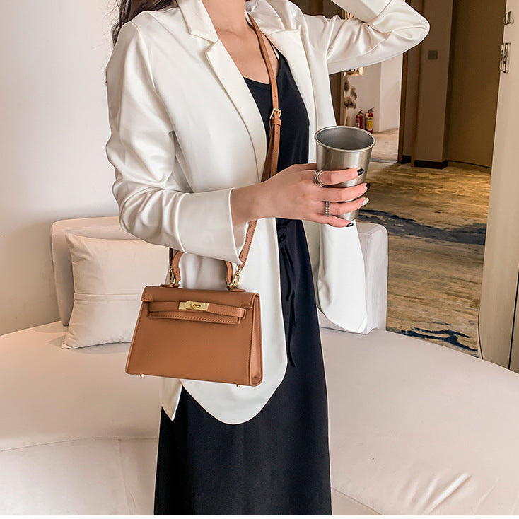 Women's Kelly Soft Leather Portable Fashionable High-grade Shoulder Bags