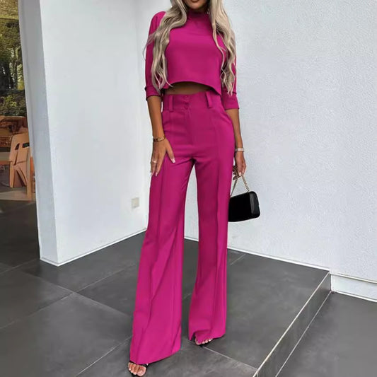 Women's Graceful Fashion Casual Set Two-piece Suits