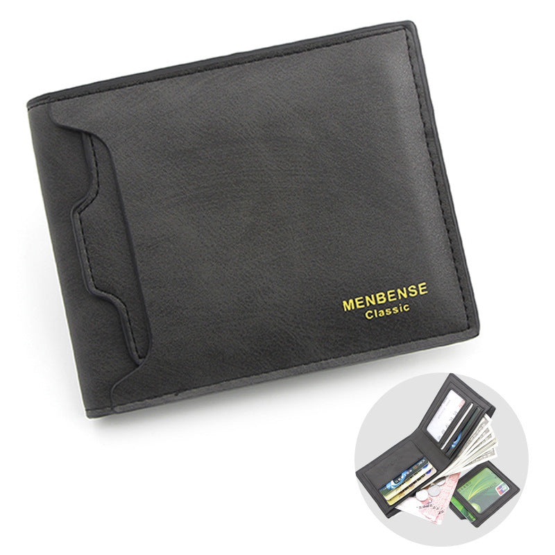 Men's Personalized Short Fashion Patchwork Multiple Slots Men's Wallet