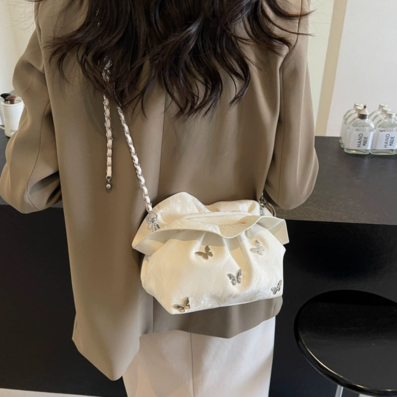 Women's Versatile Pleated High-grade Chain Fashion Cloud Women's Messenger Bag