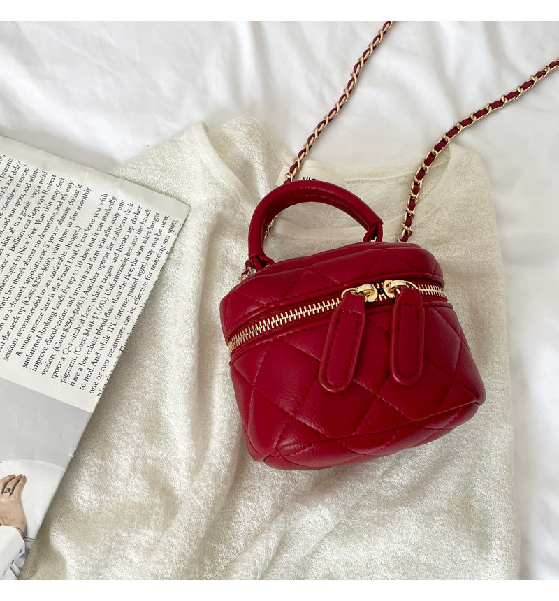 Women's Fashion Chain Box Mini Diamond Quilted Crossbody Bags