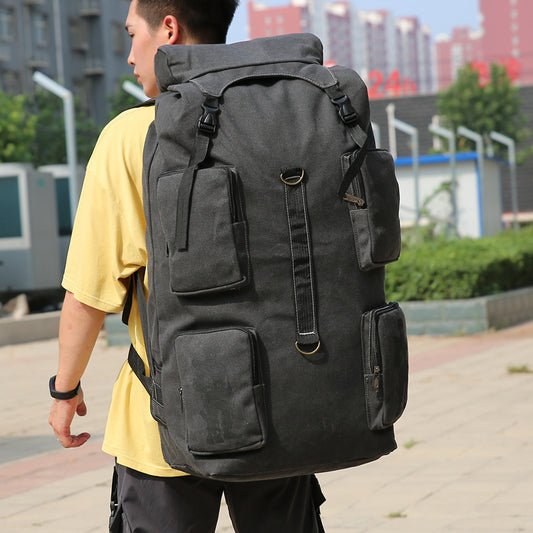 Men's Large Capacity Thickened Canvas Retro Fashion Backpacks