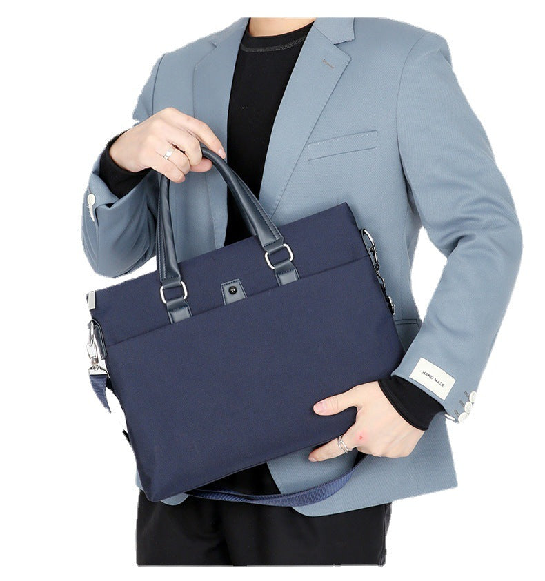 Men's Portable Horizontal Oxford Cloth Trendy Large Men's Briefcases
