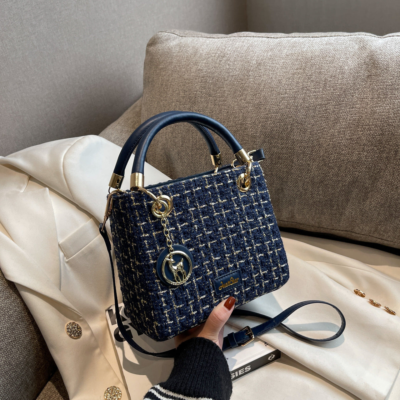 Texture Woven Diana French Minority Design Bags