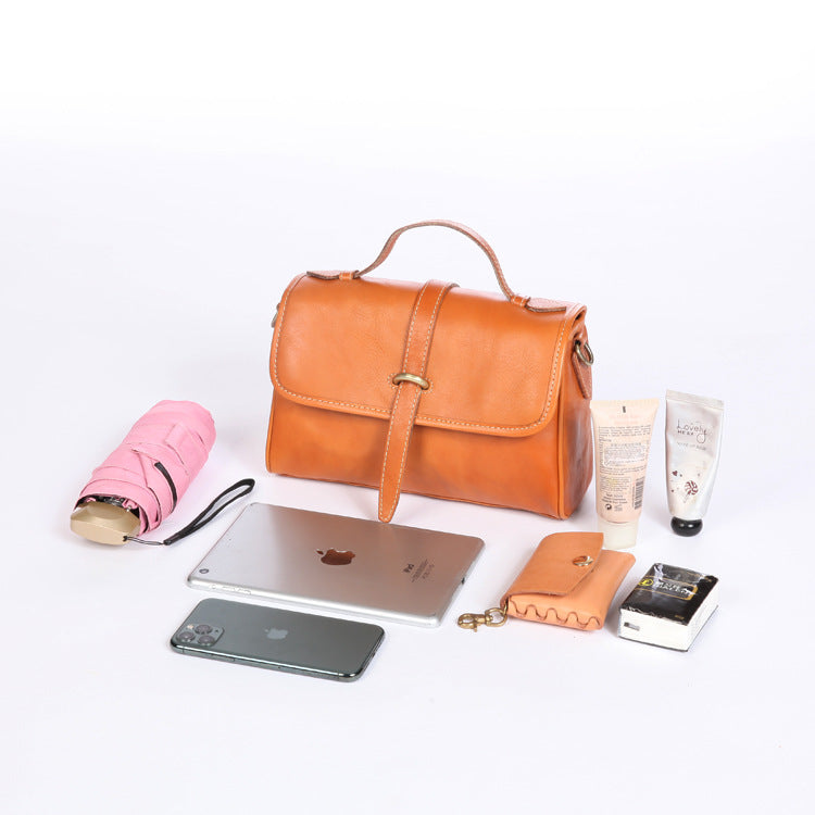 Women's Fur Genuine Leather Vintage Cowhide Mild Bags