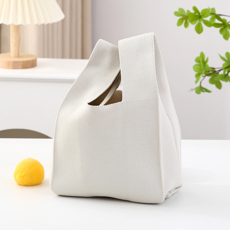 Candy Gift Simple Knitted Solid Color Handbags