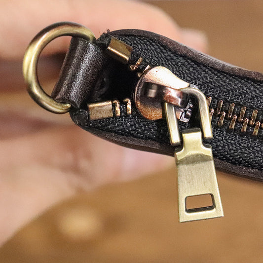 Leather Retro Short Vegetable Tanned Washed Cowhide Unique Men's Wallets