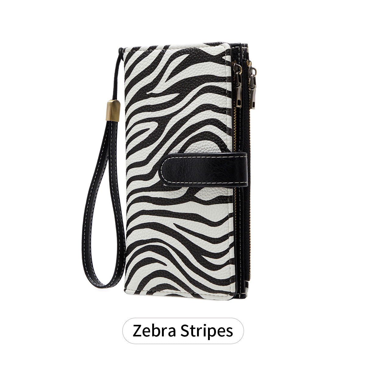 Long Retro Lady's Solid Color Portable Handbags
