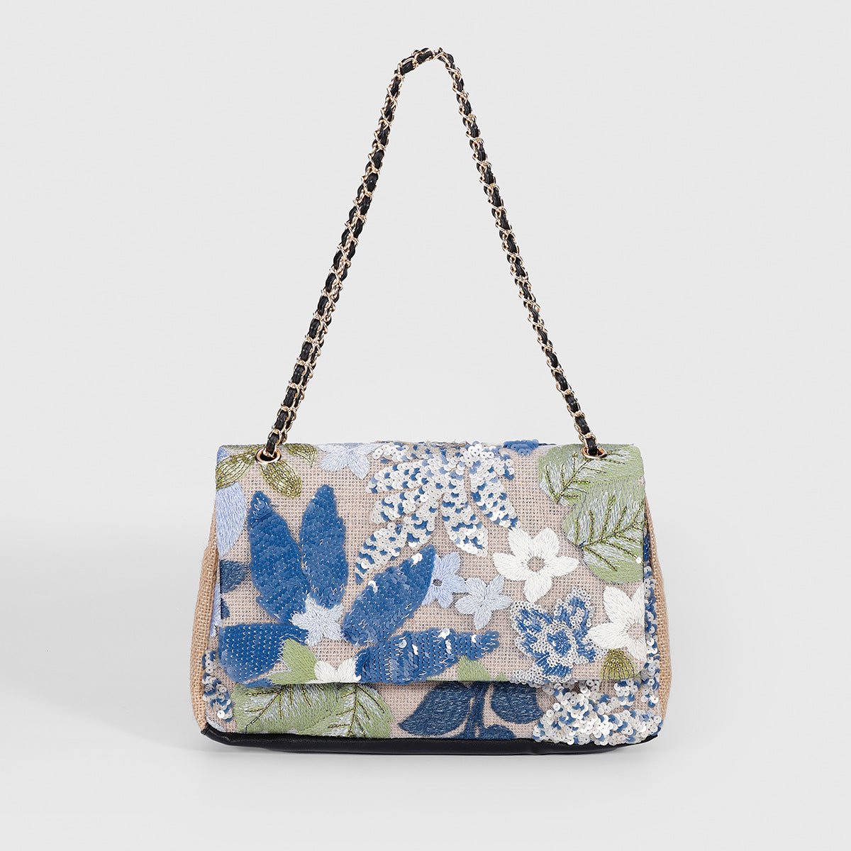 Embroidered Sequins Summer Niche Woven Straw High Bags