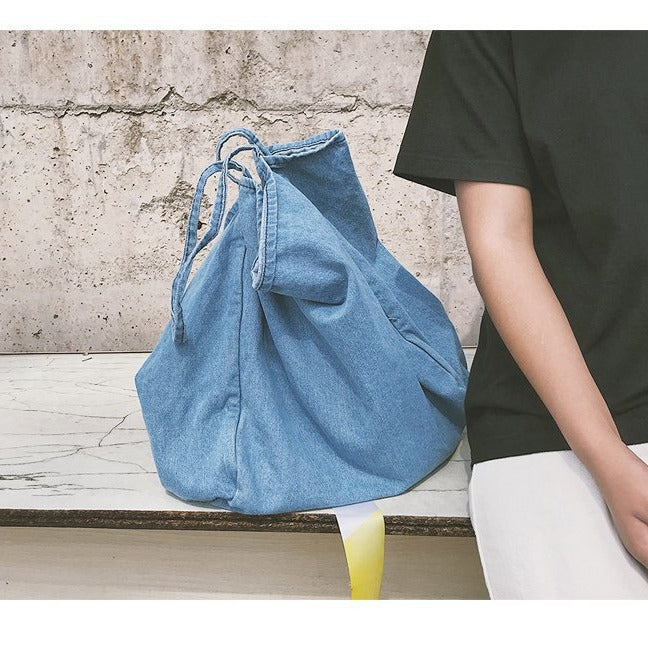 Capacity Shopping Denim Mother Literary Tide Women's Shoulder Bag