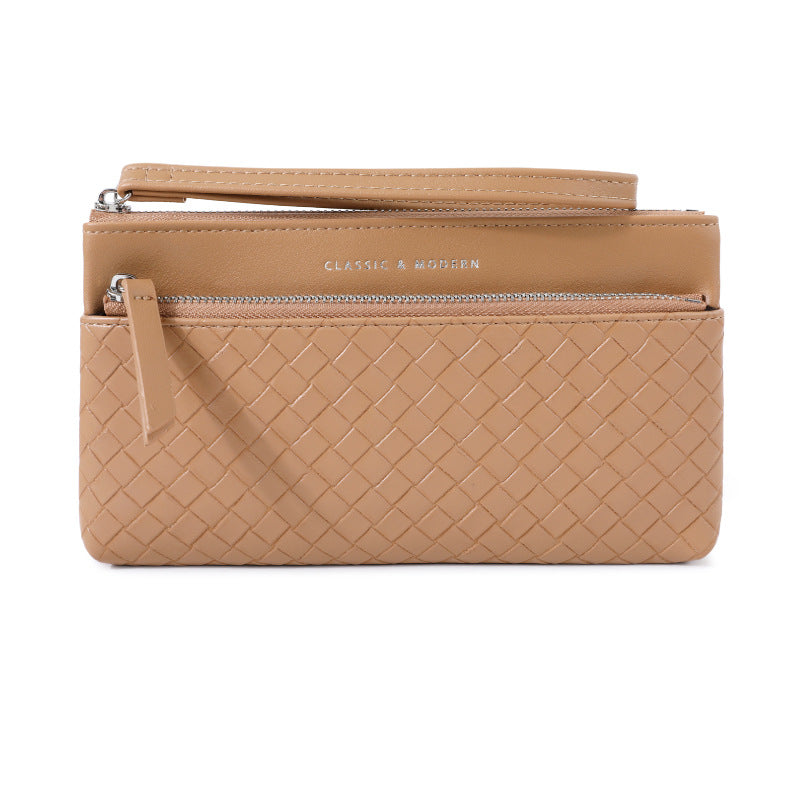 Women's Large Capacity Woven Pattern Retail High Ladies Wallet