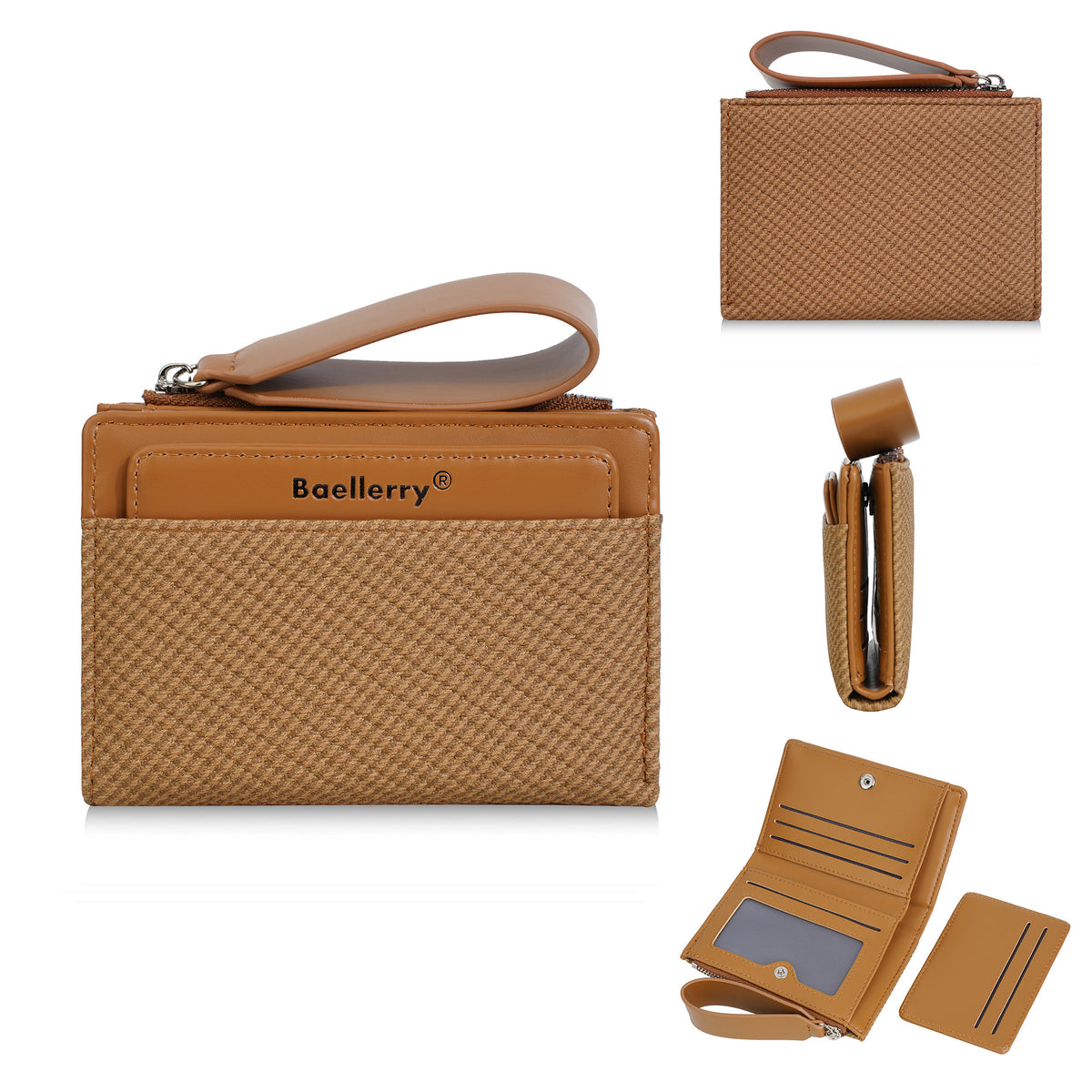 Women's Short High-grade Wrist Strap Fashion Zipper Ladies Wallet
