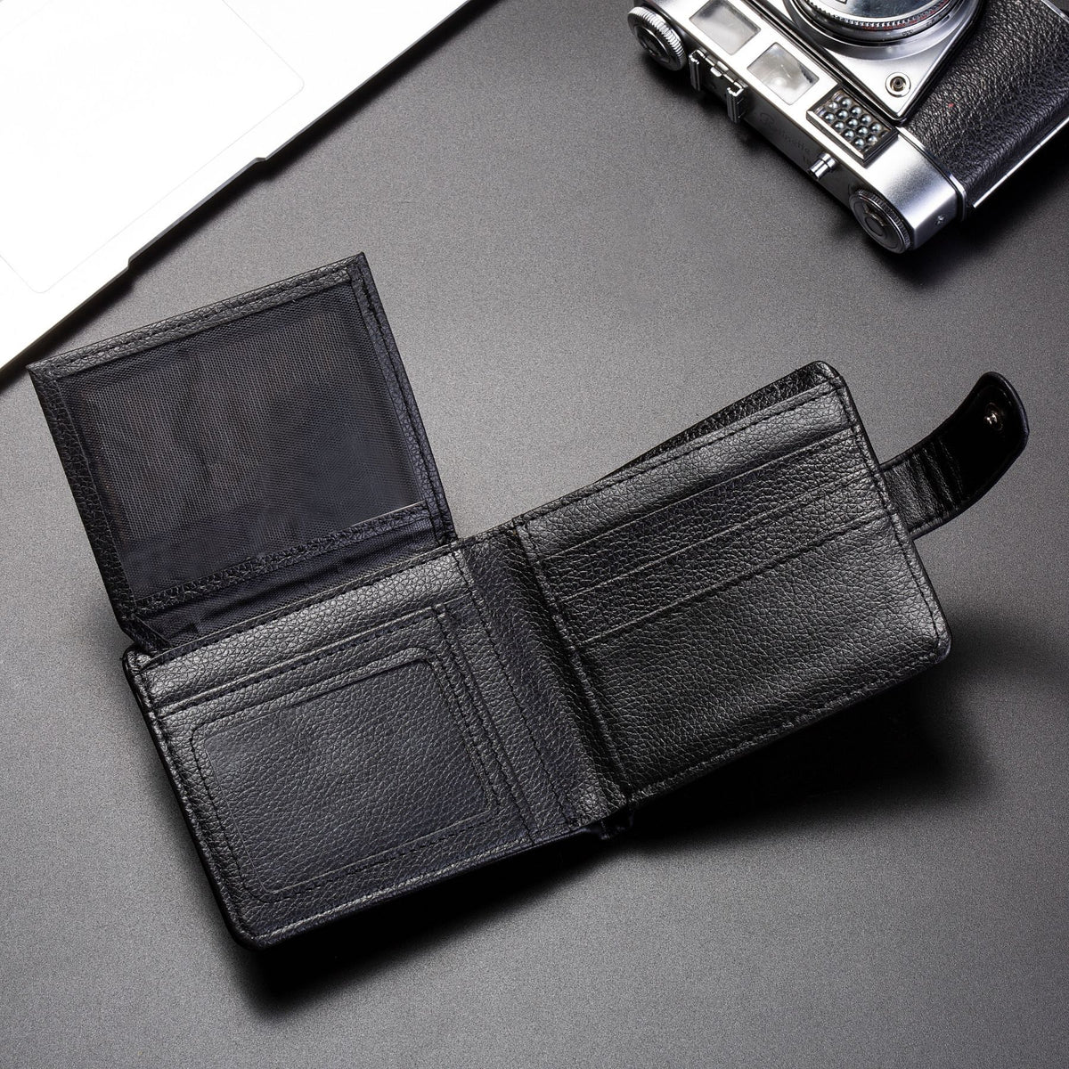 Men's Short Male Multi Slots Medium Men's Wallets