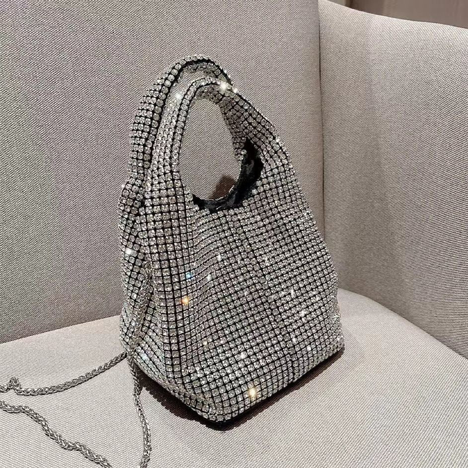 Women's Crystal Dinner Portable Diamond High-grade Niche Handbags