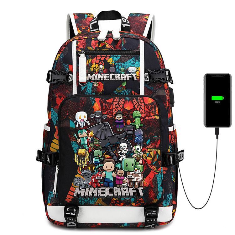 Men's Large Capacity Junior High My World Backpacks