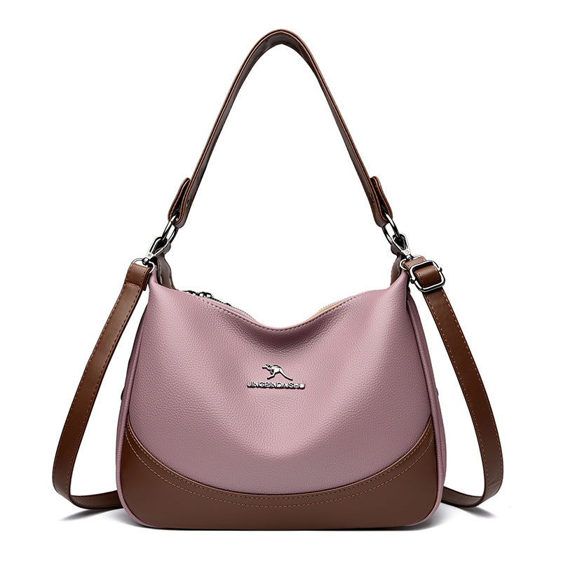 Female Lady Fashion Large Capacity Mom Contrasting Color Bags