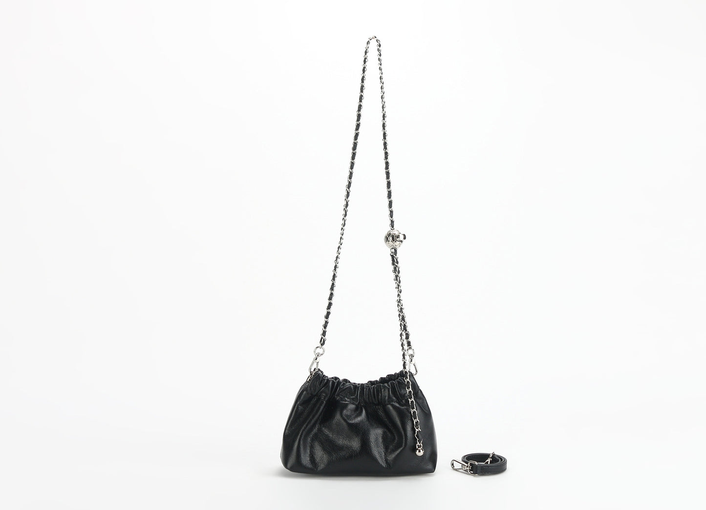 Women's Leather Folds Cloud Fashionable First Layer Shoulder Bags