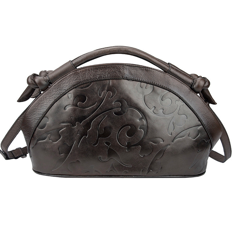 Women's Retro First Layer Cowhide Leather Distressed Bags