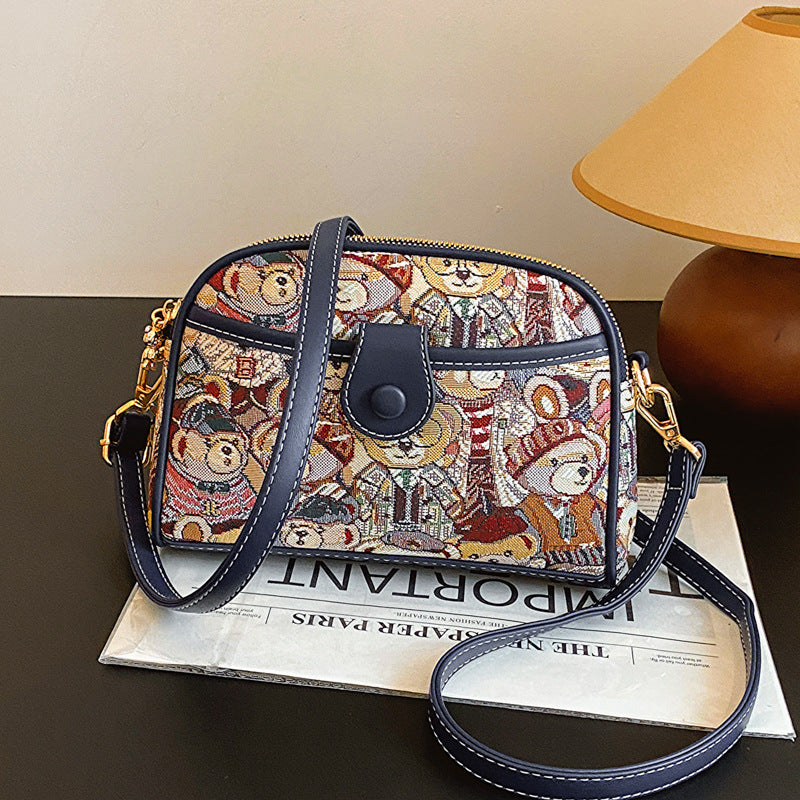 Canvas Summer Fresh Sweet Style Mobile Women's Messenger Bag