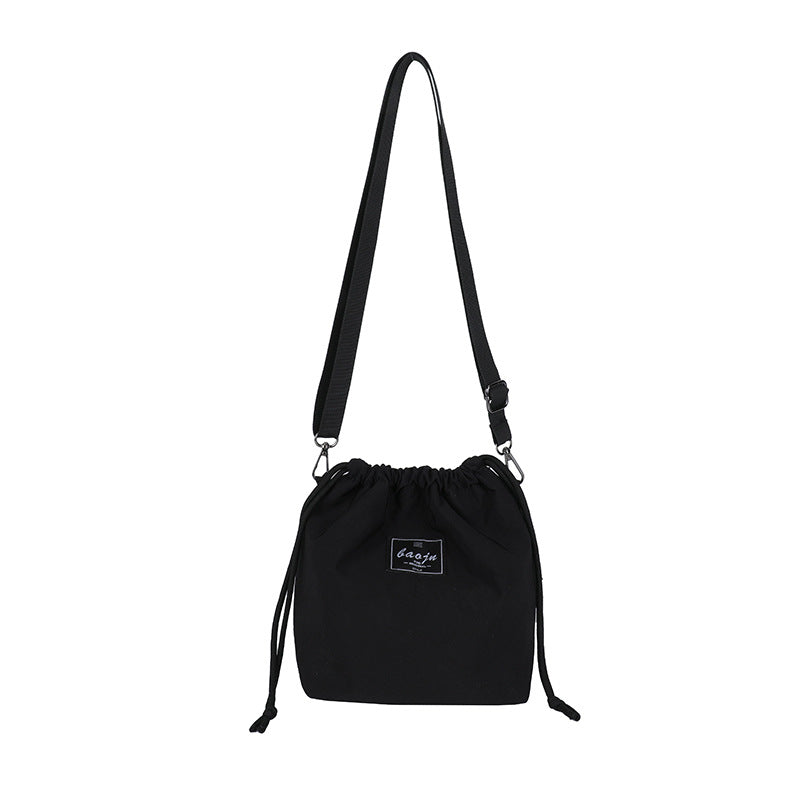 Women's Fashionable Simple Nylon Drawstring Pouch Women's Messenger Bag