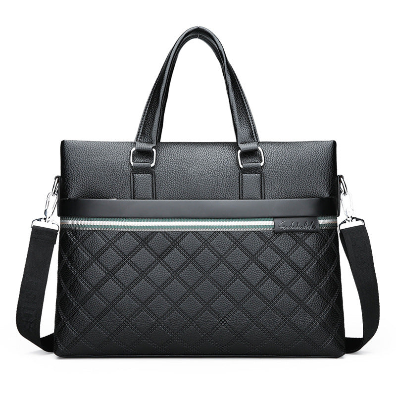 Men's Diamond Fashion Horizontal Hand Business Computer Men's Handbags