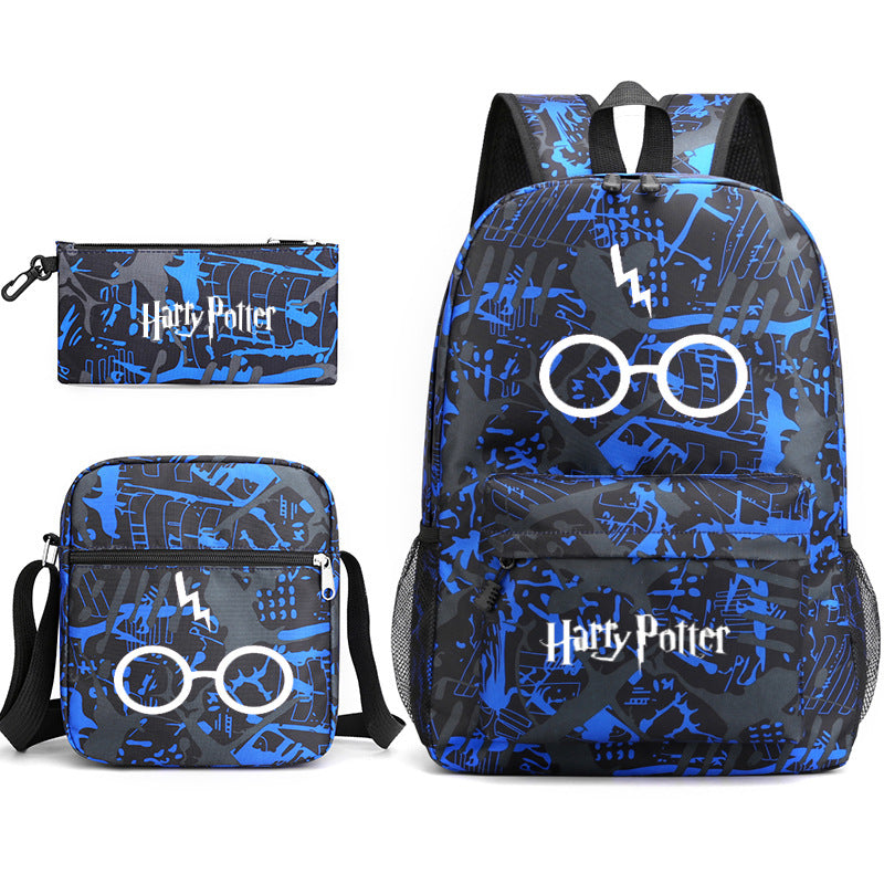 Harry Potter College Badge Pencil Three-piece Backpacks