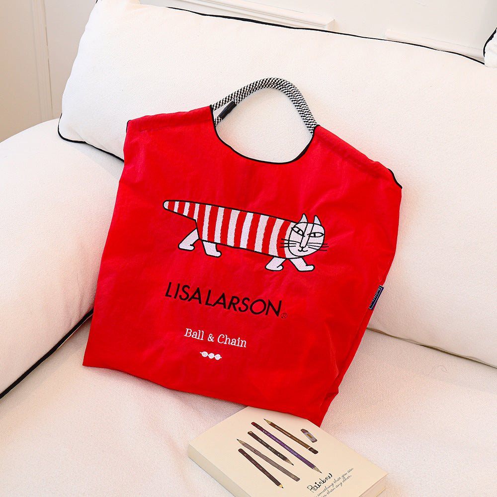 Embroidery Environmentally Friendly Nylon One Shopping Bags