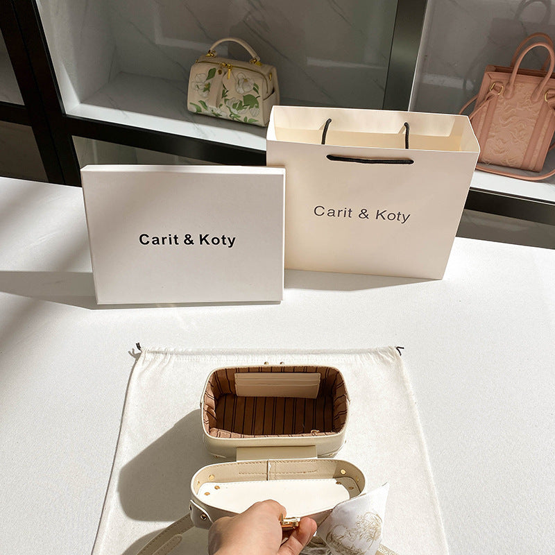 Chinese Embroidery Box High Sense Contrast Small Square Bags