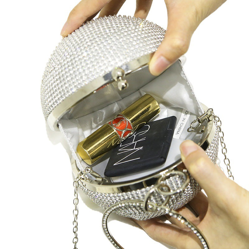 Round Ball Dinner Gold Sier Chain Evening Bags