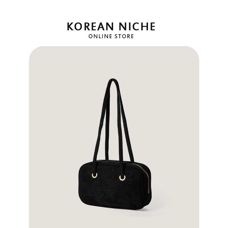 Design Suede Retro Easy Matching High Shoulder Bags