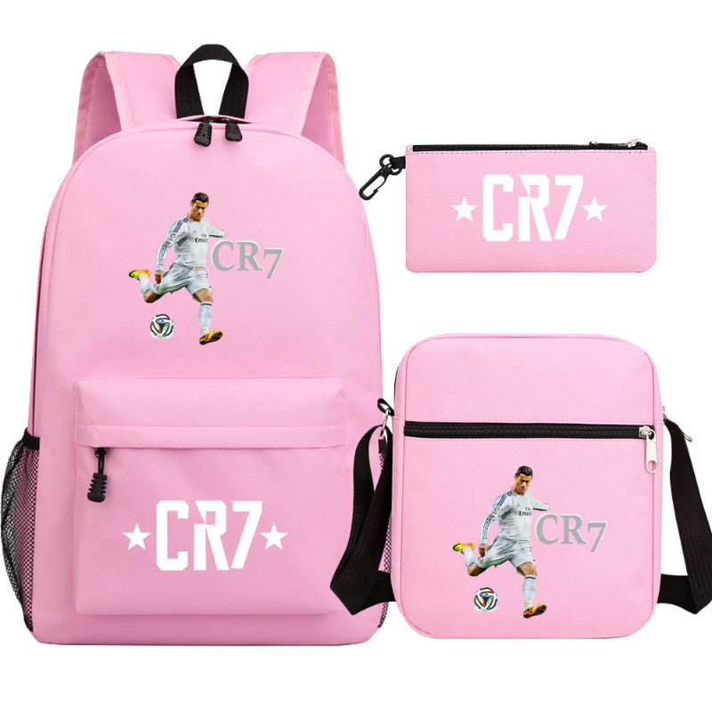 Women's & Men's & Football Star Junior Three-piece Suit Backpacks