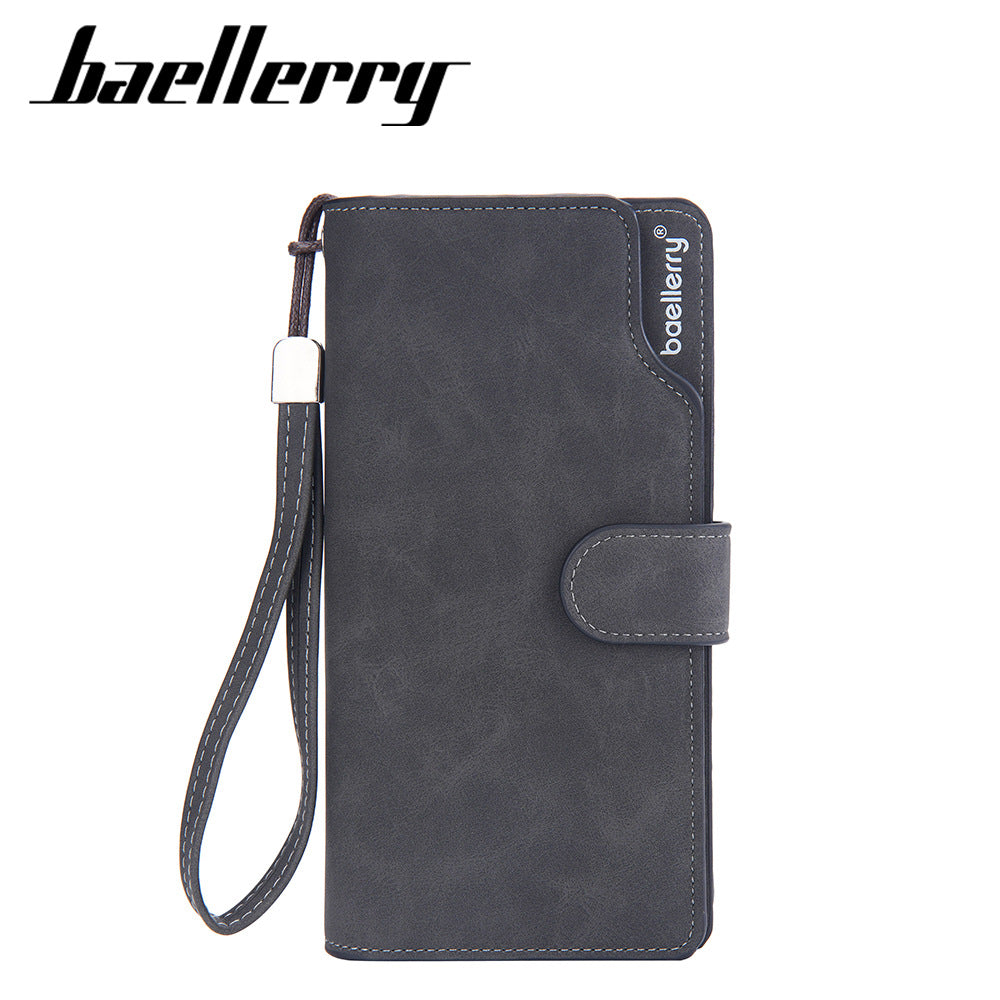 Men's Long Zipper Clutch Retro Dull Polish Bags