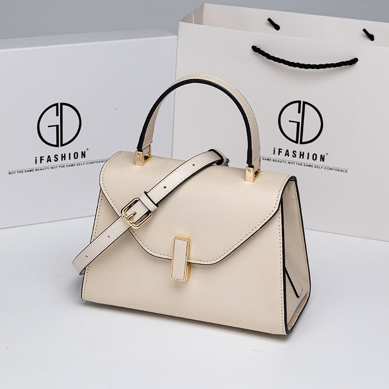Women's Elegant Solid Color Palm Print Kelly Women's Shoulder Bag