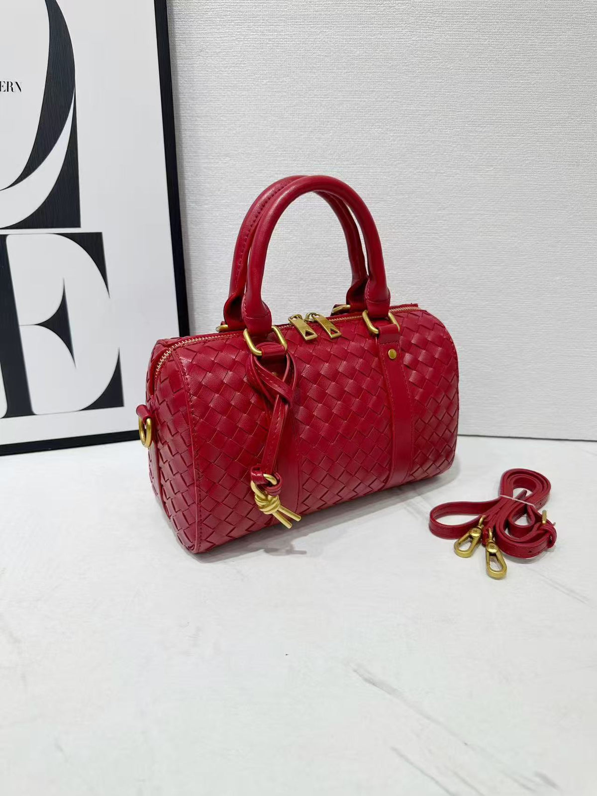 Versatile Women's Large Capacity Hand-woven Business Bags