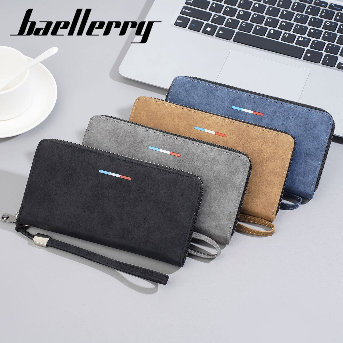 Men's Large Capacity High Sense Business Soft Flexible Leather Vintage Zipper Men's Wallet
