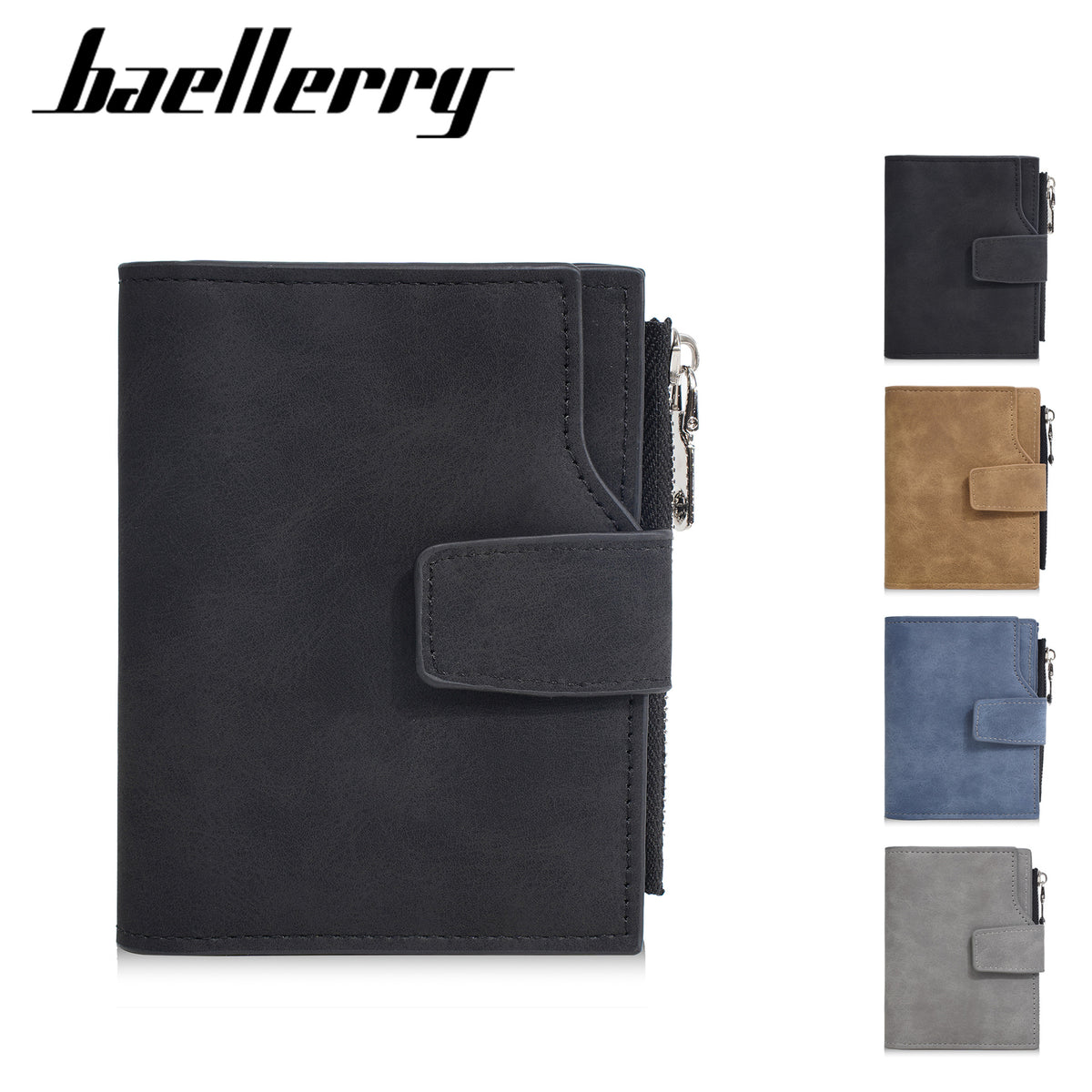 Men's Short High-grade Multiple Slots Trifold Simple Vertical Men's Wallets