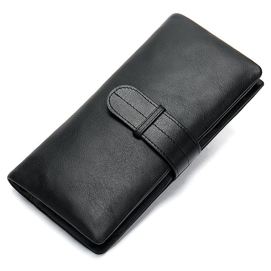 Men's Leather Long Business First Layer Cowhide Men's Wallets