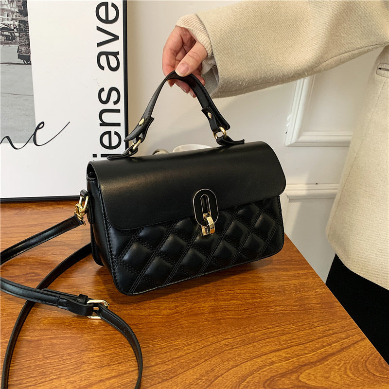 Women's Chocolate Textured Genuine Leather Commuter South Crossbody Bags