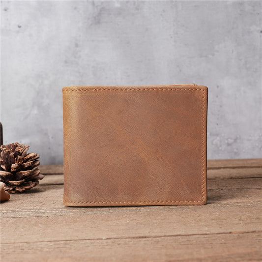 Men's Stylish Pretty Retro Leather Short Men's Wallets