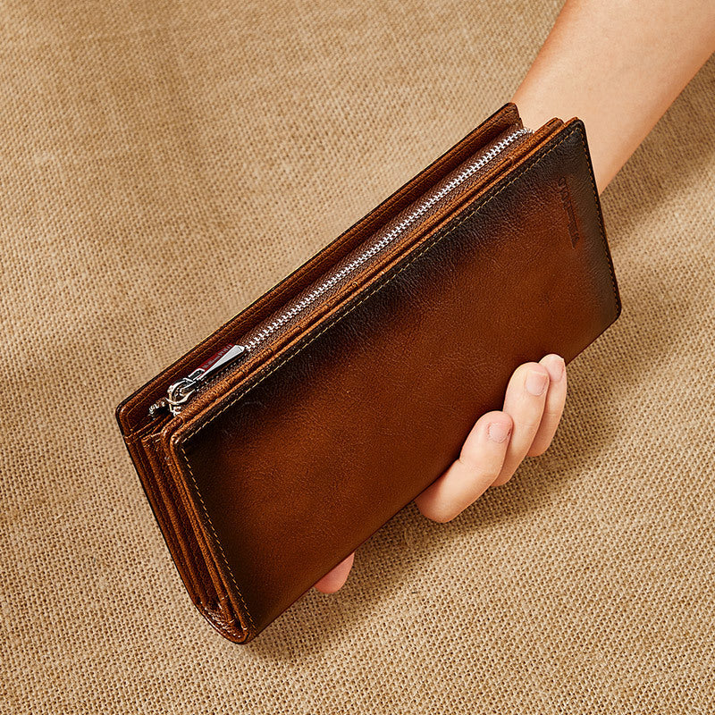 Men's Emperor Paul Genuine Leather Long Vintage Men's Wallet