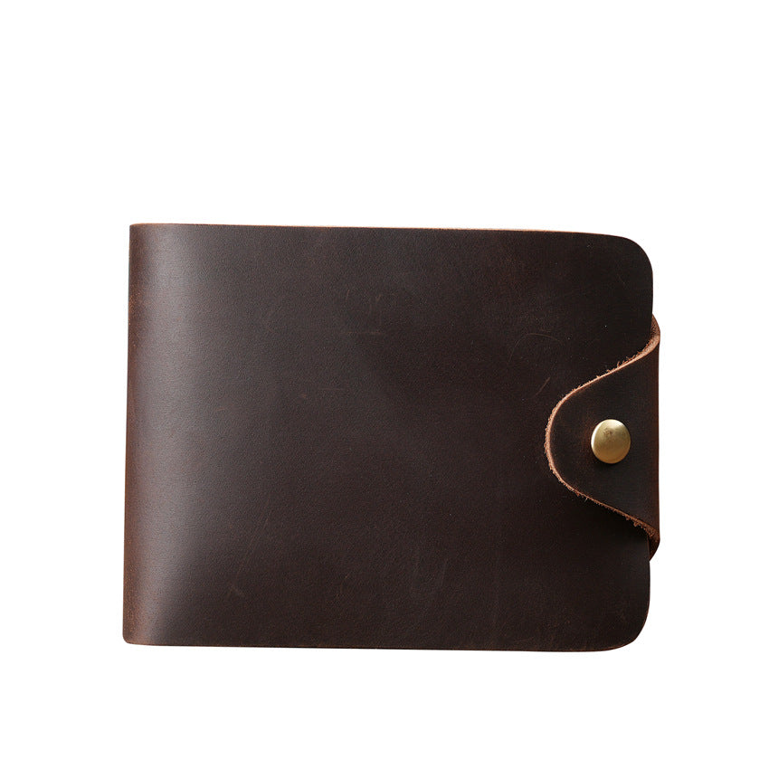 Men's For Man Short First Layer Cowhide Men's Wallets