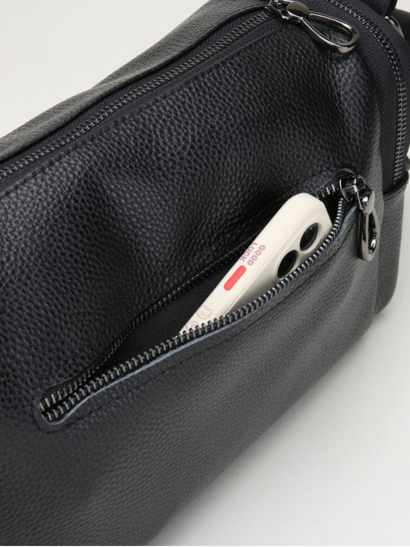 Men's Attractive Genuine Leather Business Pillow Men's Shoulder Bags