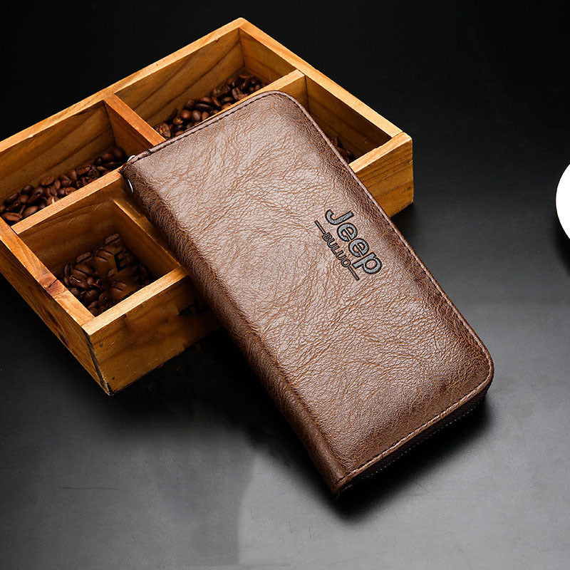 Men's Long Zip Male Youth Clutch Large Capacity Men's Wallet